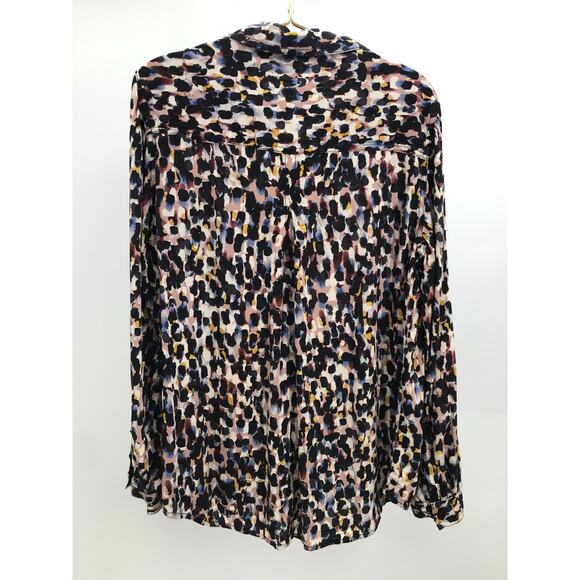 BeachLunchLounge Multicolor Long Sleeve Button Down Shirt Size L - Picture 5 of 10